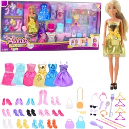 Stor Anlily Dukke Mode Sæt Kjoler og Tilbehør 65 stk.