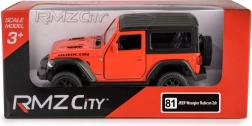 Metalmodel af bil JEEP Wrangler Rubicon 2021 Hard Top 1:35 rød