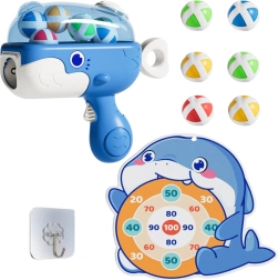 Velcro-ballonpistol med mål – Blå hval