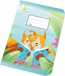 Skolehæfte A5 linjeret 10 ark Egern 12 mm