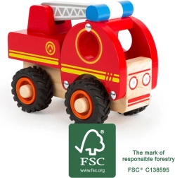 Træbrandbil med stige