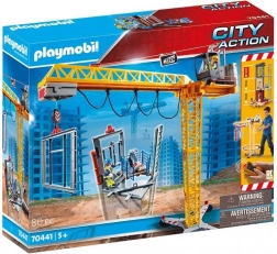 Playmobil City Action fjernstyret kran med bygningsarbejdere