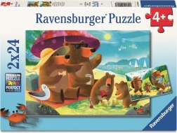 Ravensburger puslespil Bjørnefamilien på udflugt 2 x 24 brikker