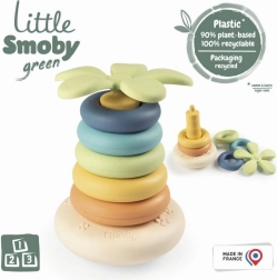 Little Smoby Green stabelpyramide af bioplast-ringe