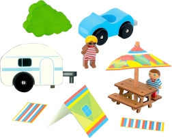 Jeujura træfigurer til byggesæt Ferie på campingpladsen