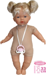 Panenka Aitana realistisk dukke med blødt krop og lyde 33 cm