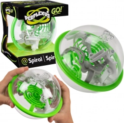 Perplexus Go spiralformet 3D-labyrint – grøn kugle