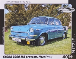 puslespil škoda 1000 mb retro biler 40 brikker