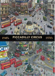 Puslespil Piccadilly Circus gennem årtierne 1000 brikker GIBSONS