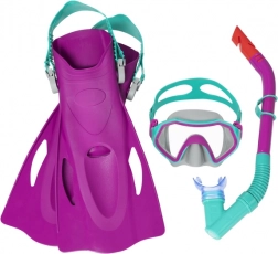 Bestway Hydro Swim Firefish børnesæt til snorkling med maske, snorkel og finner, blå (7+) – Lyserød