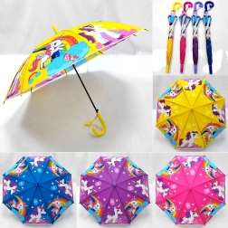 Paraply med enhjørningemotiv