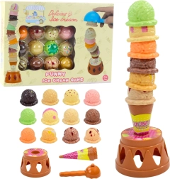 Færdighedsspil is-tårn – farvede kugler, 17 dele