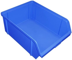 Skrå opbevaringskasse 150 × 100 × 70 mm, plast, blå
