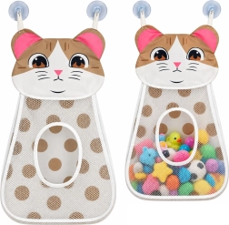 Hængende netorganisator til badelegetøj, kat, beige, 50 cm