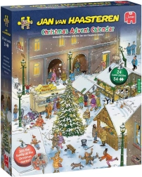 Jumbo-adventskalender med puslespil af Jan van Haasteren
