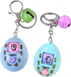 Elektronisk æggeformet nøglering med sten–saks–papir-spil – Nøglering