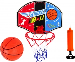 Mini-basketballsæt med tavle, ring, bold og pumpe