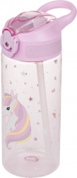 Tritan drikkeflaske med sugerør Rainbow Unicorn 500 ml
