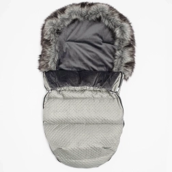 Vinterkørepose med fleece New Baby Lux, grå