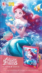 Puslespil 100 brikker havfrue med glimmer