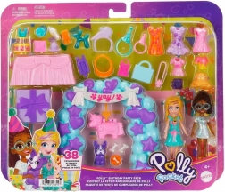 Polly Pocket fødselsdagsfest – modespillesæt med dukker og tilbehør