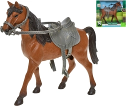 Hest med sadel 28 cm – realistisk figur til børn