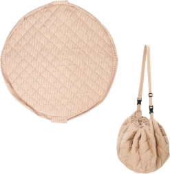 Play&Go Noomad Soft legetæppe og legetøjssæk stripes brown