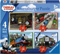 RAVENSBURGER Puslespil Thomas Tog 4-i-1 (12,16,20,24 brikker)