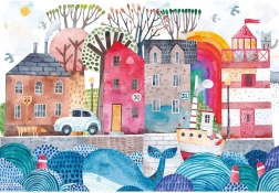 Puslespil Havn 250 brikker med Klistermærker