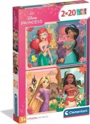 Clementoni puslespil Disney-prinsesser 2×20 brikker