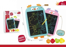 LCD-skrivetavle Ugle lyserød