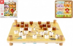 Pædagogisk trælabyrint 2-i-1 CLASSIC WORLD – bondegård og alfabet, 30 × 30 cm