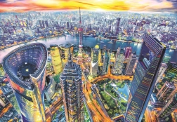 Puslespil Udsigt over Shanghai 2000 brikker