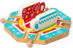 Bigjigs Rail Drejespor med Tekop-Motiv