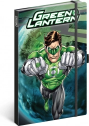 Green Lantern-notesbog med hardback og linjerede sider
