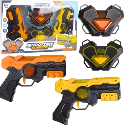 Laser tag sæt til børn – 2 pistoler og 2 mål med infrarøde stråler med lys og lyd