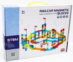 Magnetisk racerbane med 240 dele og elektrisk minibil