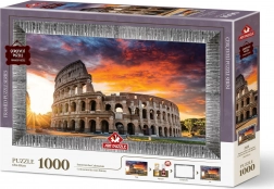Puslespil solnedgang over Colosseum med lim og ramme 1000 stykker