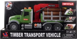 Batteridrevet fragtbil med træ, friktionsmotor