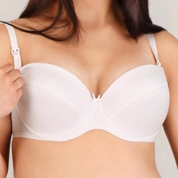 Halvforet amme-bh New Baby Eva hvid