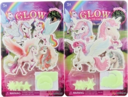 Selvlysende klistermærke-enhjørning til væg