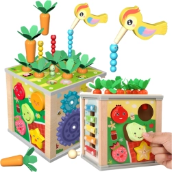 Træpædagogisk aktivitetskube 6-i-1