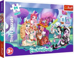 Trefl puslespil maxi ENCHANTIMALS – glad verden, 24 brikker