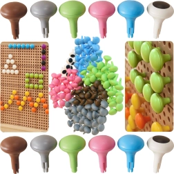 Masterkidz farvede Jumbo-knopper til STEM-tavle 128 stk - 6 farver