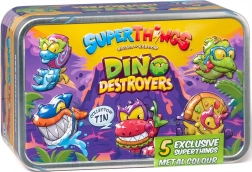 SuperThings Dino Destroyers eksklusivt sæt sølvfarvet dåse