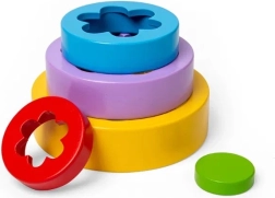 Bigjigs Toys blomster stablings­tårn af FSC-træ