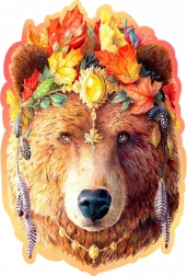 Træpuslespil Stilig Bjørn fra Wooden City