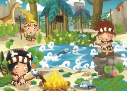 Puslespil Forhistorisk picnic - 100 brikker