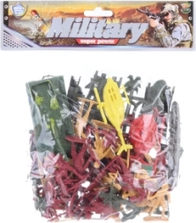 Soldater i pose – sæt med figurer, tank, helikopter og tilbehør