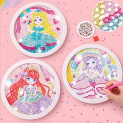 Diamantmaling 20 × 20 cm med rundt ramme